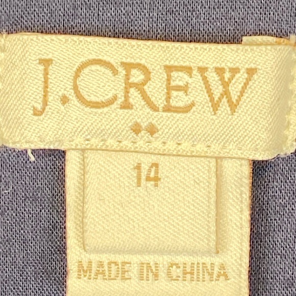 EUC J. Crew Linen Blend Blue Bandana Print T Back Dress Cotton Lined Size 14 - Picture 4 of 12